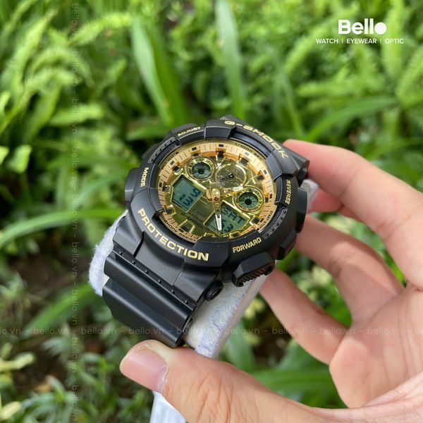  Casio G-Shock GA-100GGB-1A9 - Uy tín từ 2009, Tem vàng chống giả, Bảo hành 5 năm, Pin miễn phí trọn đời 