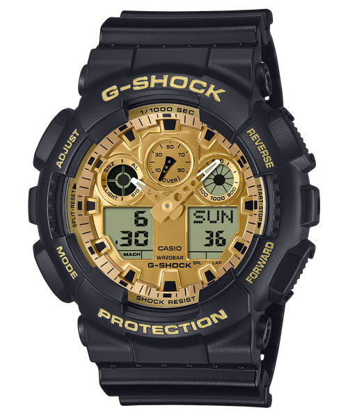 Casio G-Shock GA-100GGB-1A9 - Uy tín từ 2009, Tem vàng chống giả, Bảo hành 5 năm, Pin miễn phí trọn đời 
