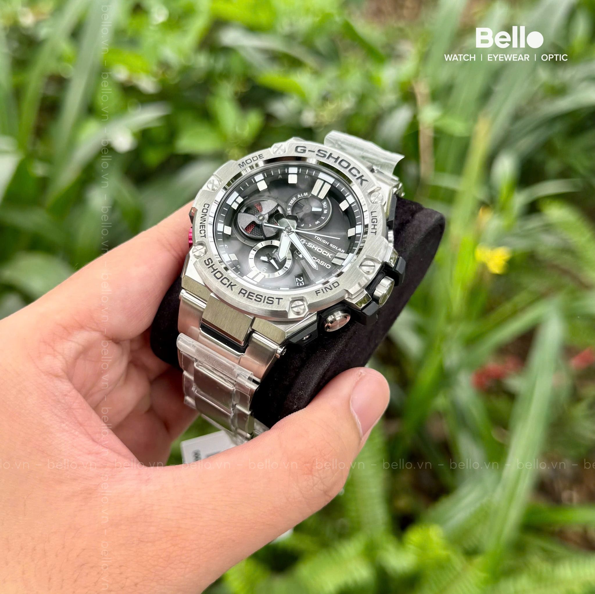 Casio G-Shock GST-B100D-1A - Uy tín từ 2009, Tem vàng chống giả