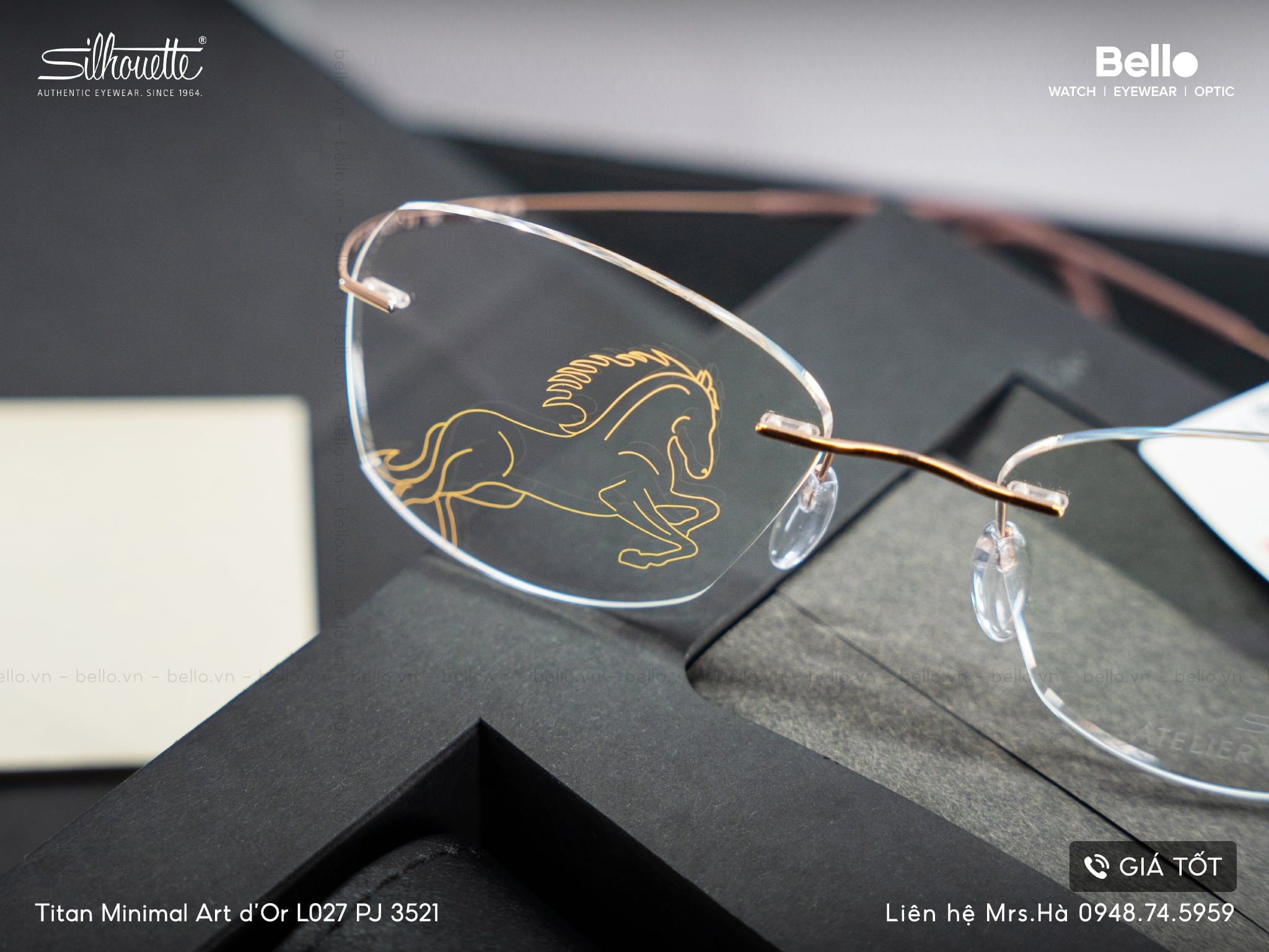  [LIMITED] Silhouette Titan Minimal Art  d'Or L027 PJ 3521 Mã Đáo Thành Công - Bính Ngọ 2026 - chính hãng GIÁ TỐT LIÊN HỆ 0948.74.5959 (Mrs.Hà) 