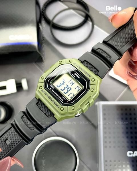  Casio W-218H-3AVDF - Uy tín từ 2009, Tem vàng chống giả, Bảo hành 1 năm, Pin miễn phí trọn đời 