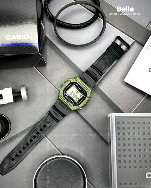  Casio W-218H-3AVDF - Uy tín từ 2009, Tem vàng chống giả, Bảo hành 1 năm, Pin miễn phí trọn đời 