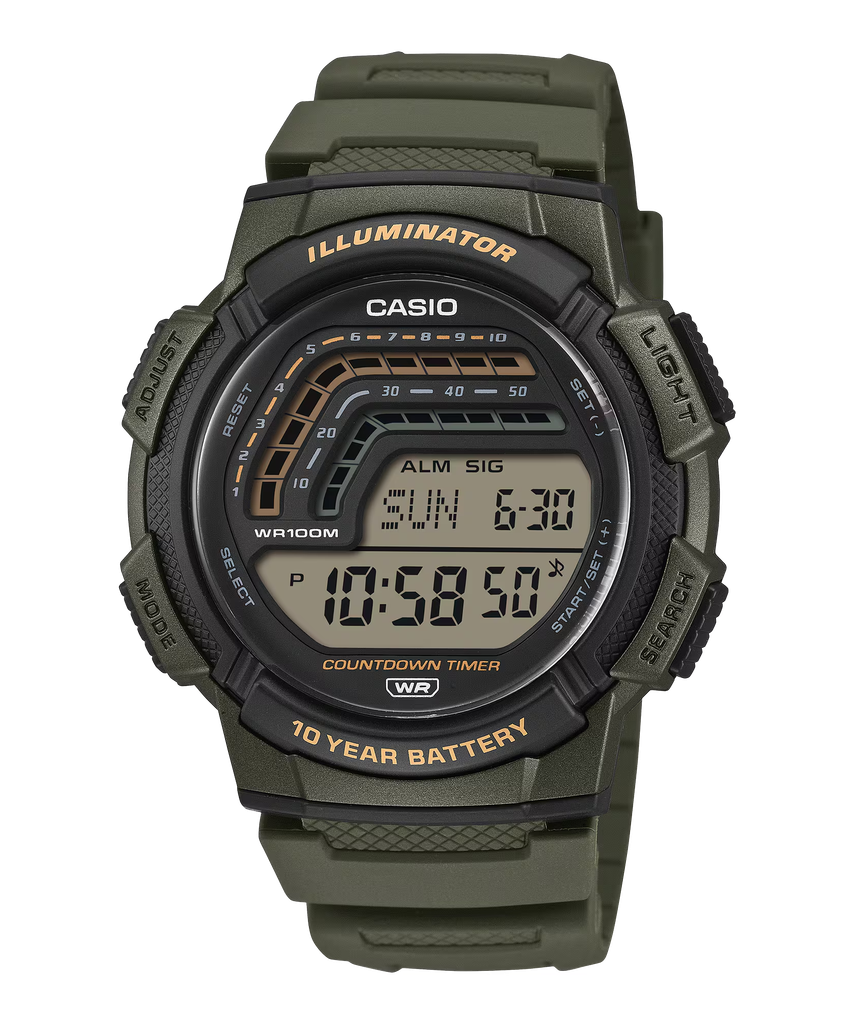  Casio WS-1800-3AV - Uy tín từ 2009, Tem vàng chống giả, Bảo hành 1 năm, Pin miễn phí trọn đời 