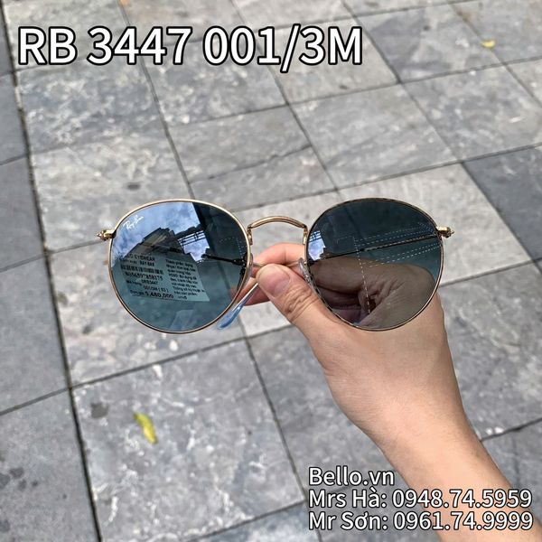  Kính Mát Ray-Ban RB3447 0013M chính hãng GIÁ TỐT LIÊN HỆ 0948.74.5959 (Mrs.Hà) | RB3447 001/3M 