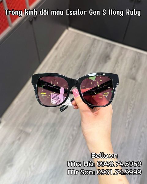  Tròng Kính Đổi Màu Essilor Transitions Gen S Hồng Ngọc Ruby 
