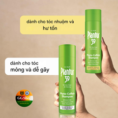 PLANTUR 39 Shampoo Phyto-Coffein Feines Haar - Dầu gội chống rụng tóc từ thảo dược cho tóc mỏng dễ gãy, 250 ml
