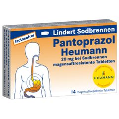 HEUMANN Pantoprazol - Trị dư axit, nóng rát sau xương ức, ợ nóng, ợ chua và trào ngược thực quản, hộp 14viên