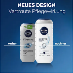 NIVEA MEN 3in1 - Pflegedusche Sensitive - Sữa tắm gội chiết xuất tre, làm dịu cơ thể, 250ml