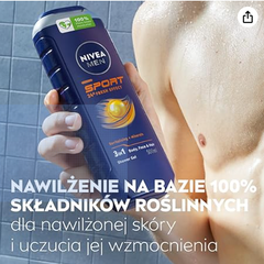 NIVEA MEN 3in1 - Pflegedusche Sport - Sữa tắm gội thể thao tiếp thêm sinh lực, 250ml