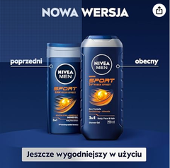 NIVEA MEN 3in1 - Pflegedusche Sport - Sữa tắm gội thể thao tiếp thêm sinh lực, 250ml