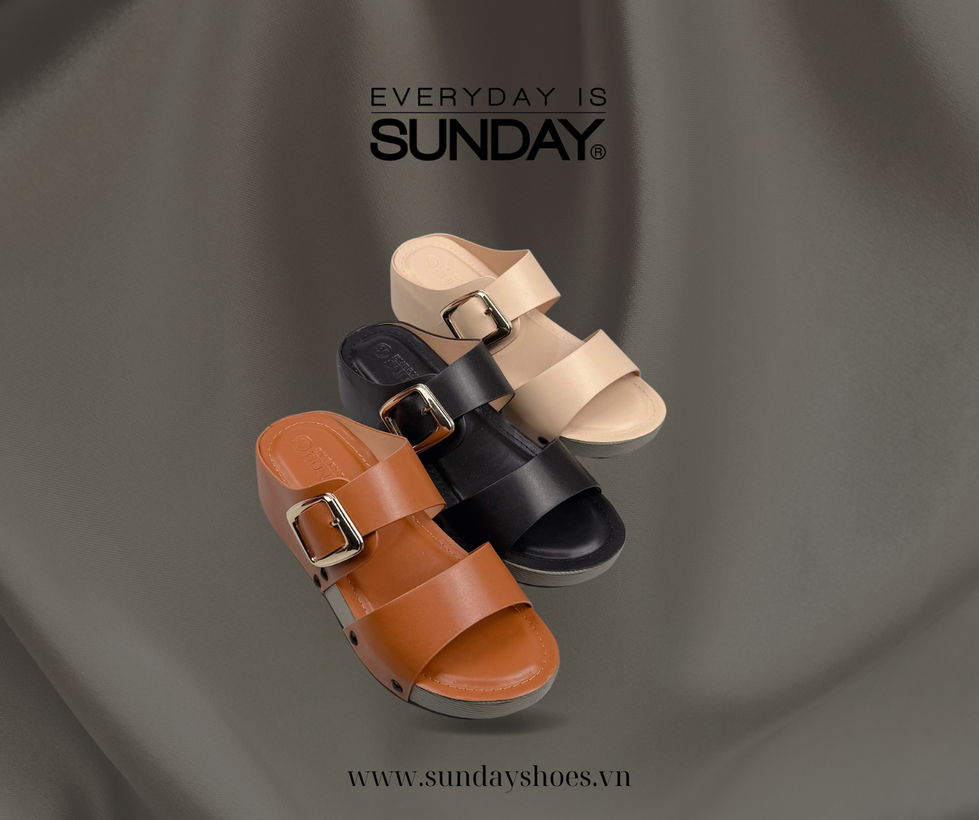 Dép 2 quai ngang phối khóa SUNDAY DD187