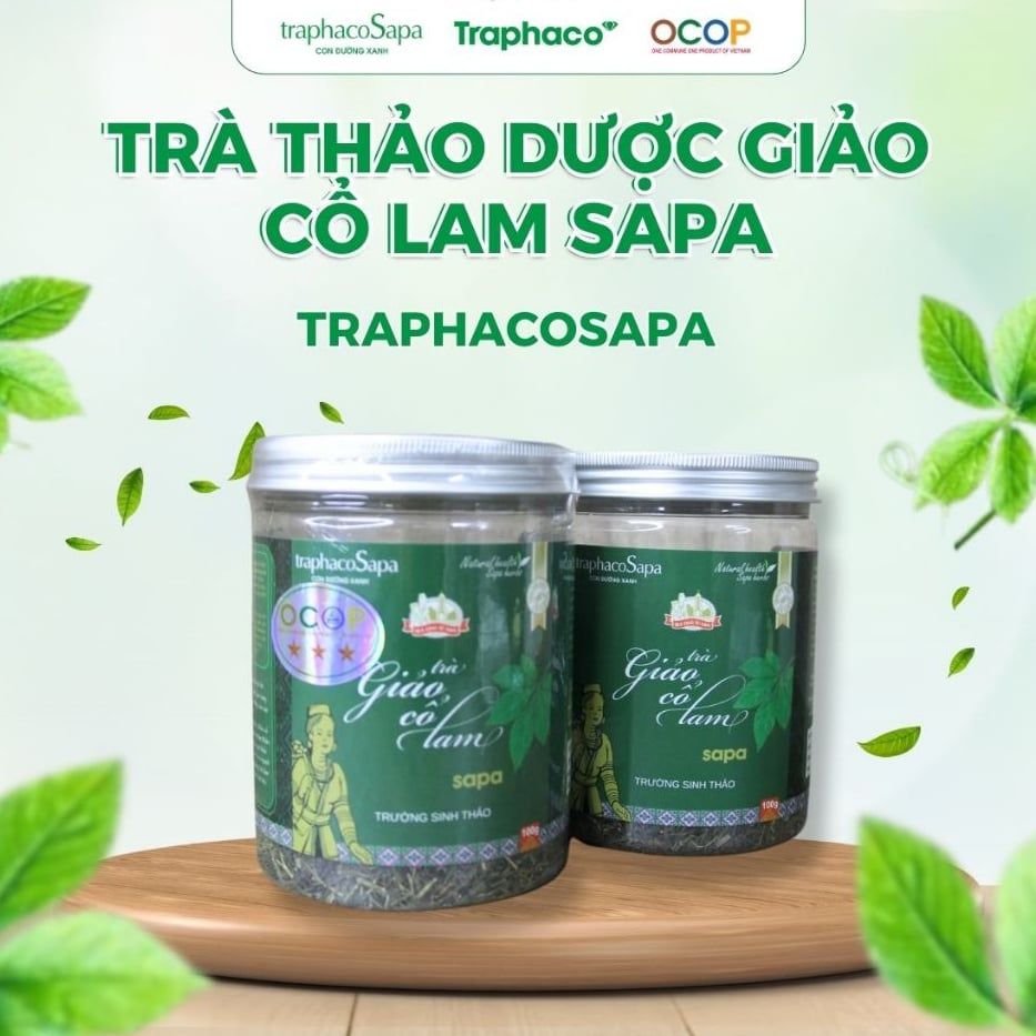 Trà Thảo Dược Giảo Cổ Lam Sapa TRAPHACO SAPA [OCOP 3 Sao] Hỗ Trợ Giấc Ngủ, Giảm Căng Thẳng 100gr 