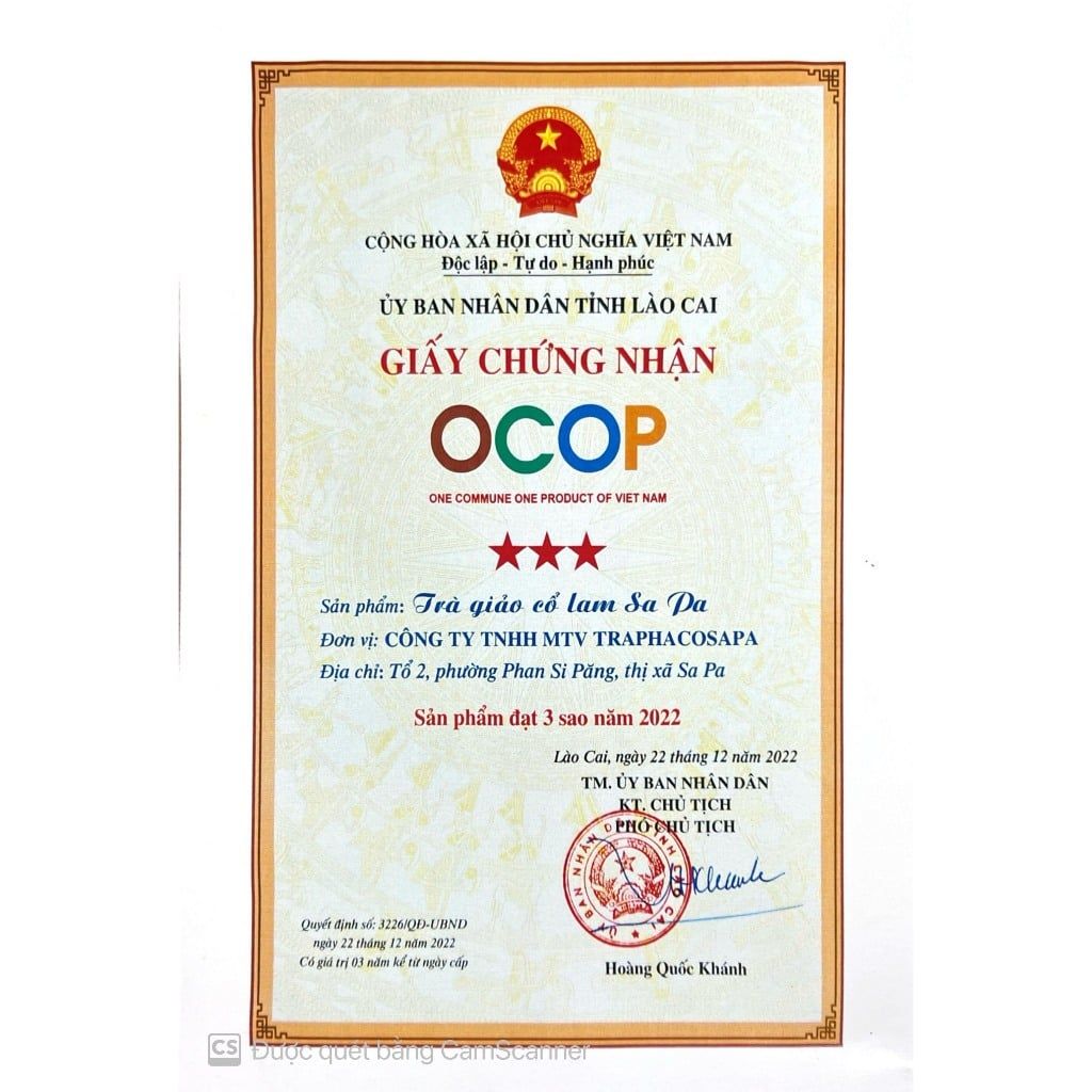  Trà Thảo Dược Giảo Cổ Lam Sapa TRAPHACO SAPA [OCOP 3 Sao] Hỗ Trợ Giấc Ngủ, Giảm Căng Thẳng 350gr 