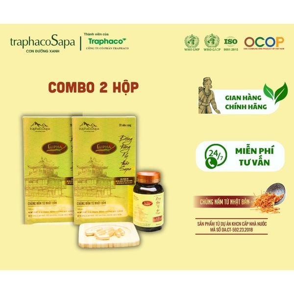  [COMBO 2] Viên Nang Đông Trùng Hạ Thảo Sapa - TraphacoSapa hộp 28 viên 