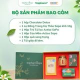  Set Quà Tặng 2 TRAPHACOSAPA Chocolate Detox Đông Trùng Trà Túi Lọc Atiso Thiểt Kế Đẹp Mắt Sang Trọng 