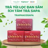  Trà Túi Lọc Đan Sâm Ích Tâm Sapa TRAPHACO SAPA Hỗ Trợ Dưỡng Tâm, Dưỡng Huyết Hộp 18 Túi 