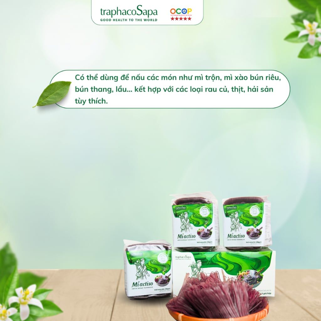  Mì Chũ Actiso TRAPHACOSAPA Giàu Dinh Dưỡng Hỗ Trợ Người Ăn Kiêng, Ăn Eatclean, Ăn Healthy 350gr 