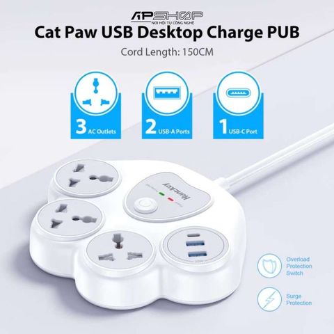 Ổ cắm điện Huntkey SZN307C | 6 in 1 | 1.5M