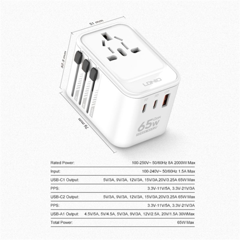 adapter-du-lich-ldnio-z6-65w-gan-3-cong-usb-kem-sac-nhanh-pd