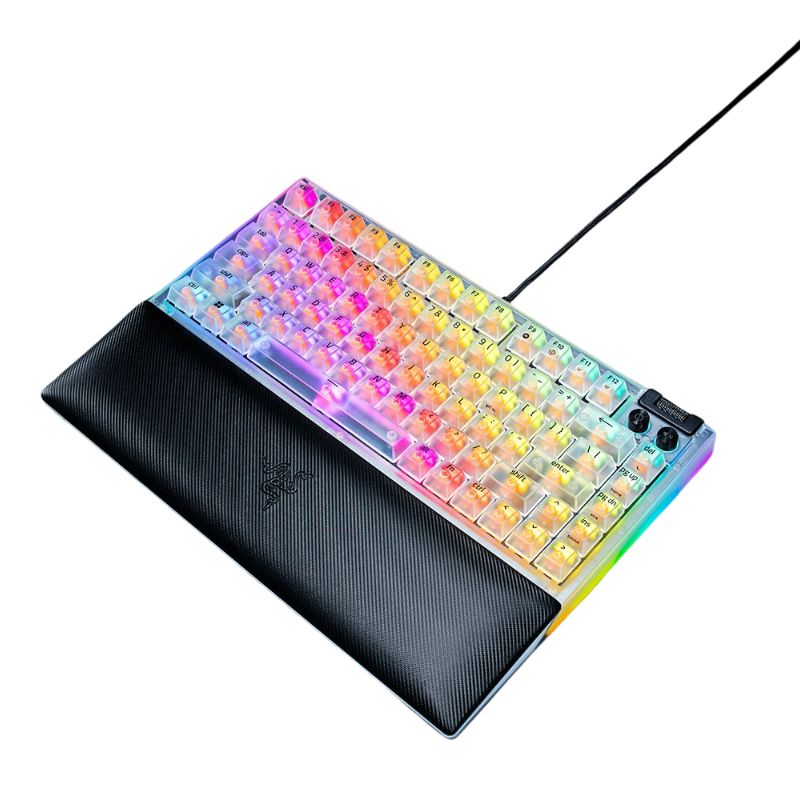 Bàn Phím Cơ Razer BlackWidow V4 75% Phantom White (Wired, HotSwap, 8KHz)