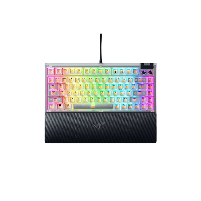 Bàn Phím Cơ Razer BlackWidow V4 75% Phantom White (Wired, HotSwap, 8KHz)