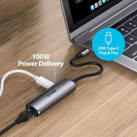 Bộ chuyển D-Link DUB-E255 (USB C sang LAN 2.5G Siêu Tốc và Sạc 100W)