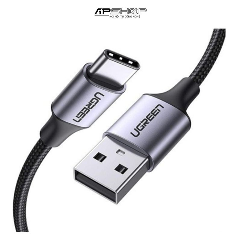 Cáp sạc USB A sang USB C Ugreen US288 Black