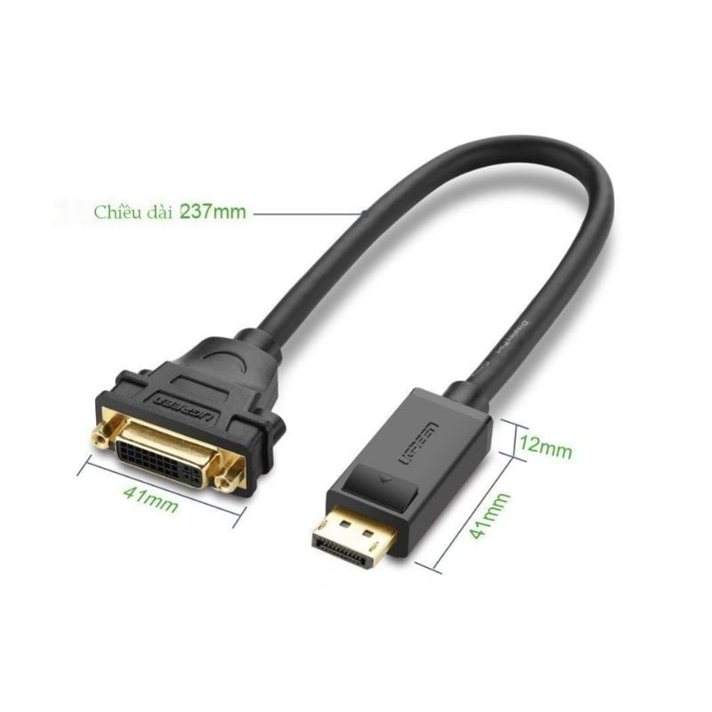 cap-chuyen-doi-displayport-to-dvi-i-24-5-ugreen-20405-dai-15cm