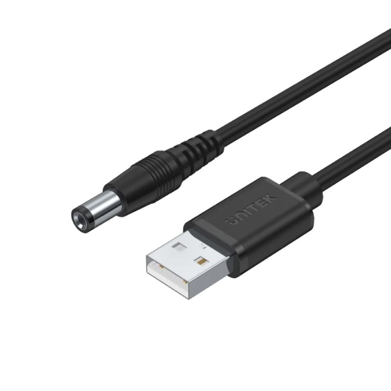 Cáp Nguồn UNITEK USB A sang DC 5.5mm (Dây Cấp Điện 5V)