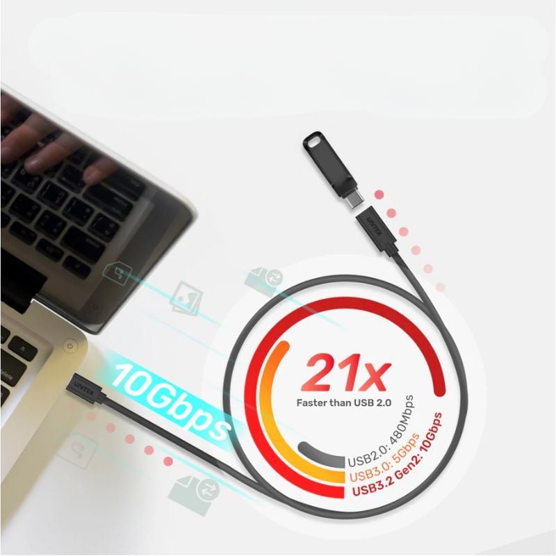 cap-noi-dai-usb-c-unitek-c140-usb-3-2-gen2-10gbps-sac-100w-4k60hz