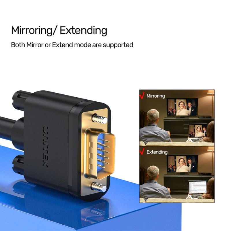 Cáp VGA to VGA UNITEK Hỗ trợ Full HD