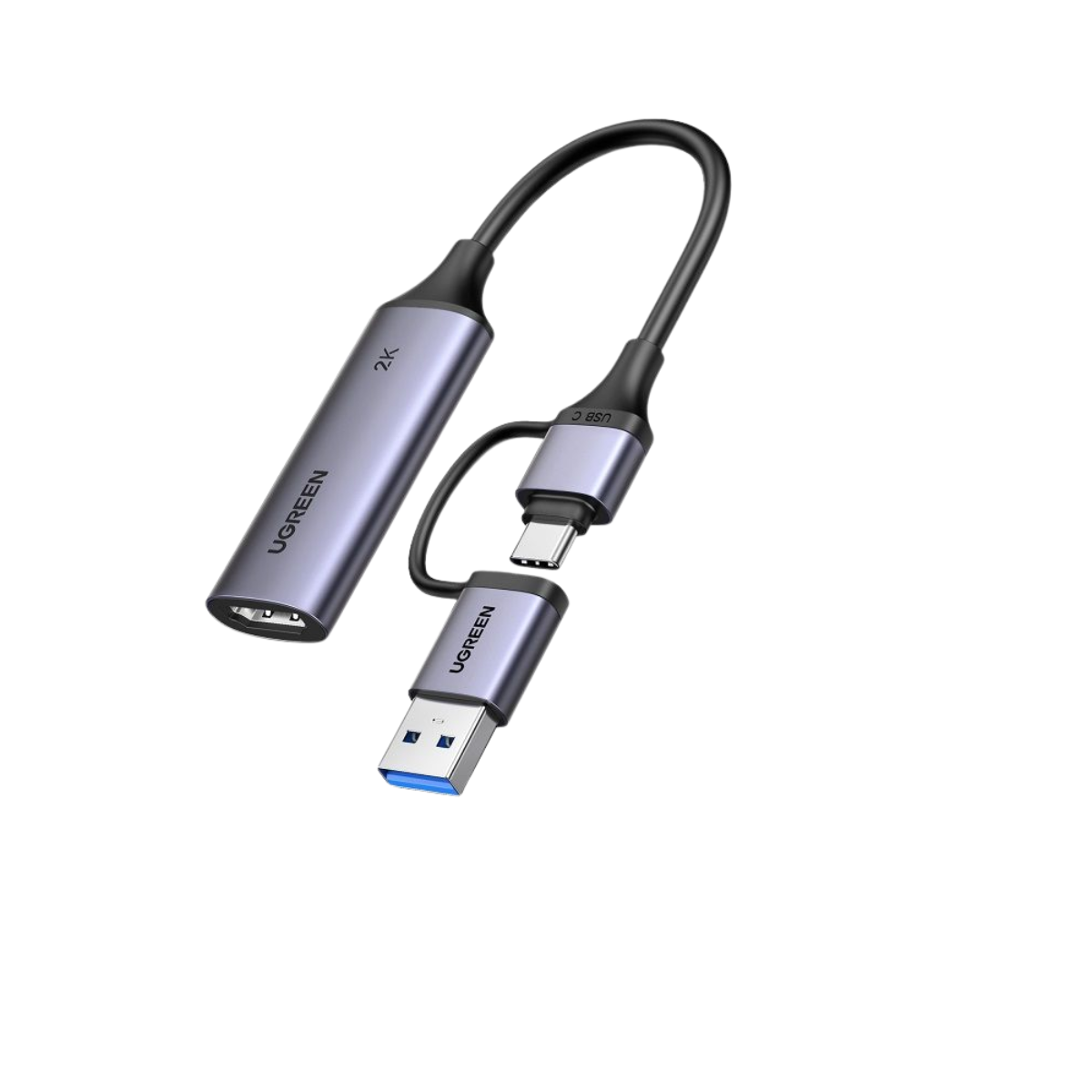 Card ghi hình HDMI to USB C/A Ugreen 15389 (2K@30Hz)