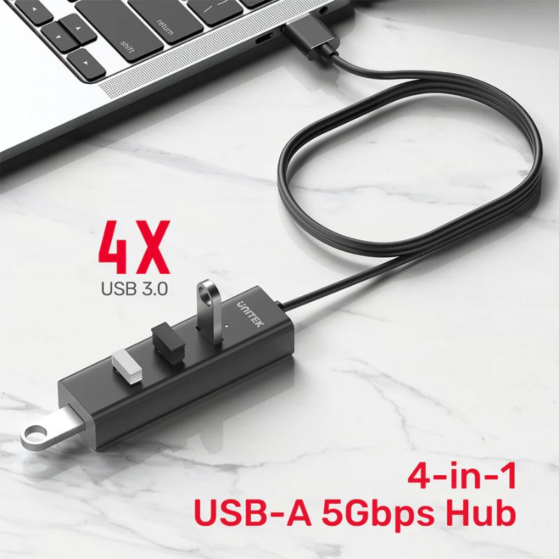 Hub Chia 4 Cổng USB A UNITEK Tốc Độ 5Gbps (USB 3.0)