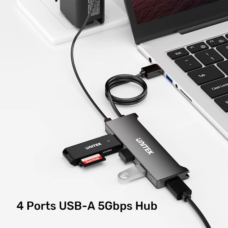 Hub Chia 4 Cổng USB A UNITEK Tốc Độ 5Gbps (USB 3.0)