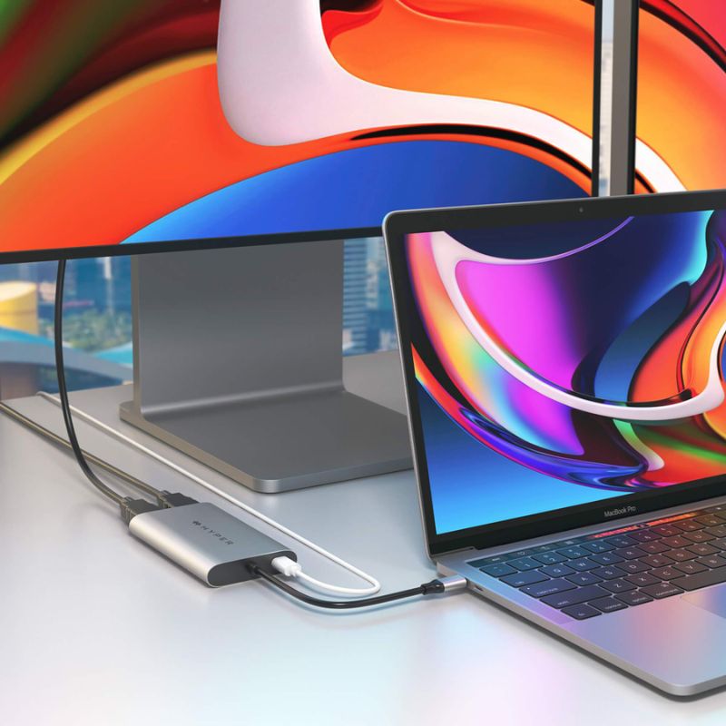 Hub HyperDrive Dual 4K HDMI - 2 Màn Hình MacBook, 100W PD