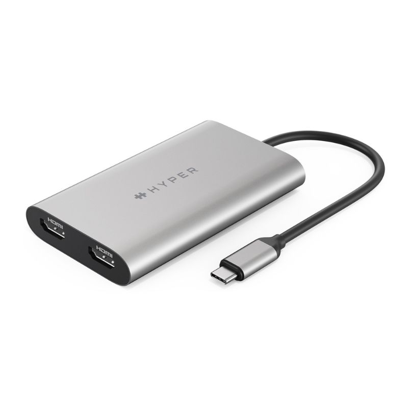 Hub HyperDrive Dual 4K HDMI - 2 Màn Hình MacBook, 100W PD