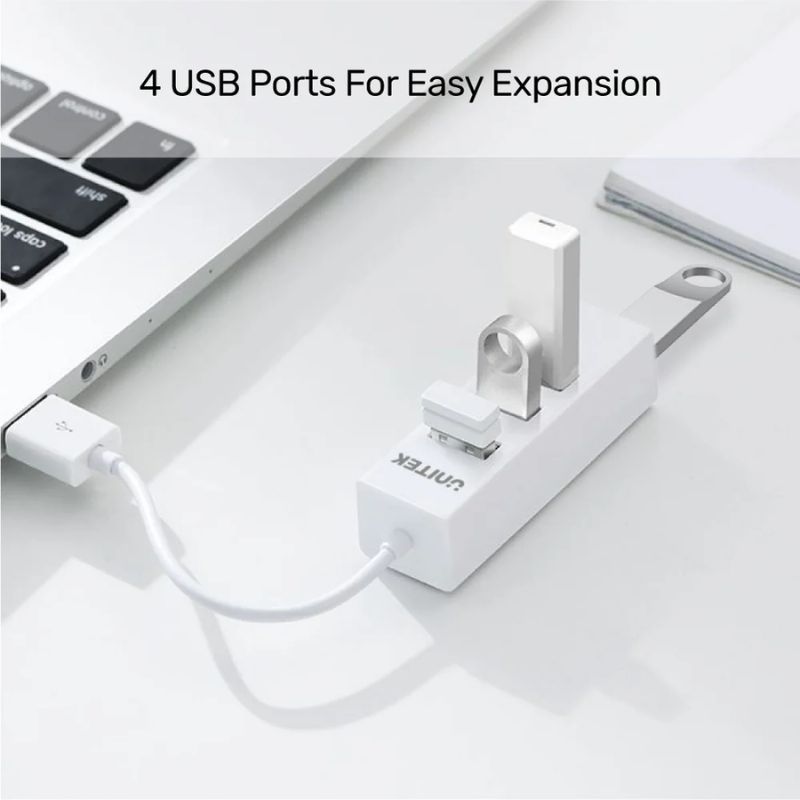 Hub UNITEK Chia 4 Cổng USB 2.0 Màu Trắng