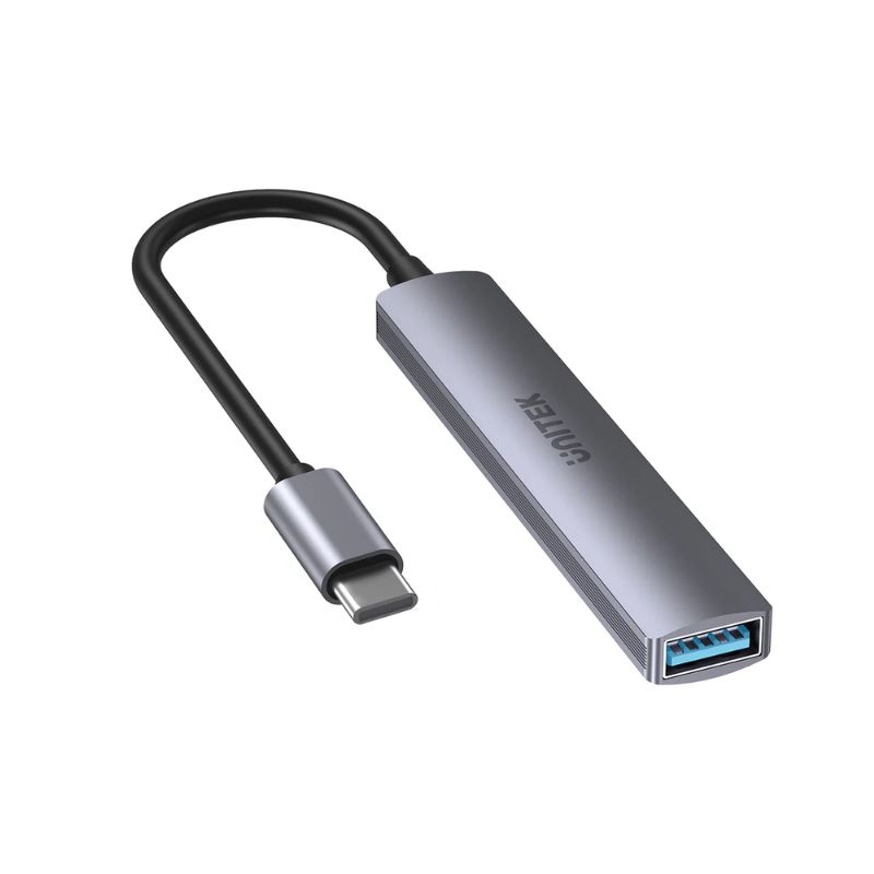 Hub USB C UNITEK 4 Cổng USB A (1x 5Gbps + 3x 480Mbps) Siêu Mỏng