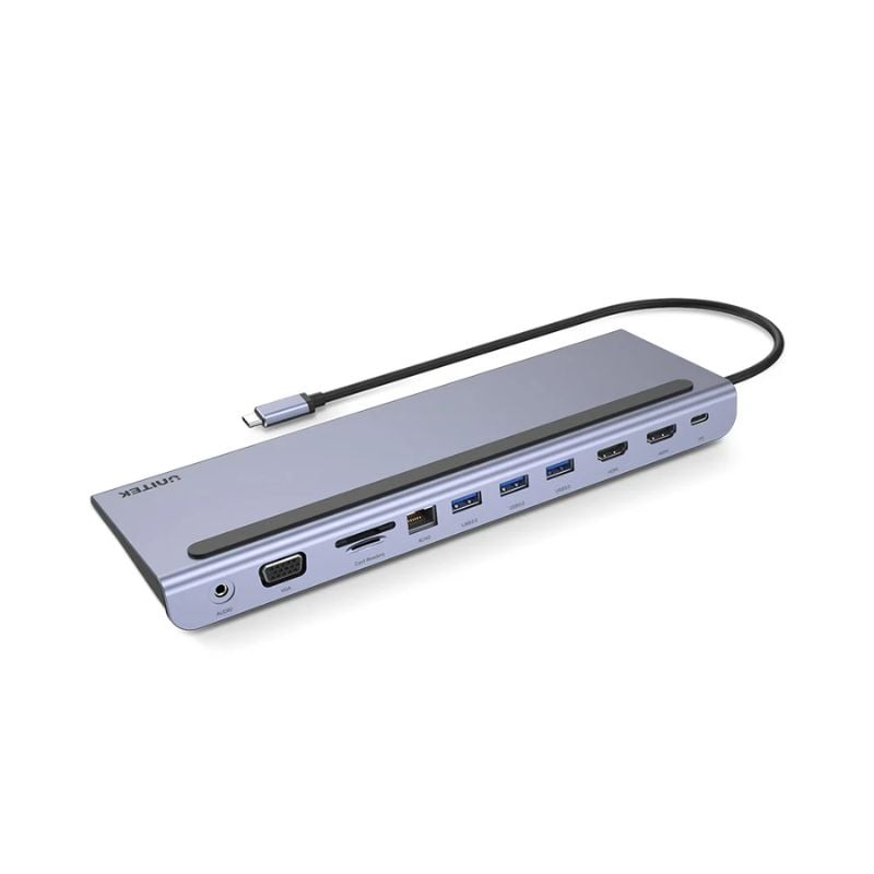 Hub USB C UNITEK uHUB 11 11 in 1 (3 Màn Hình 4K + LAN Gigabit + PD 100W)