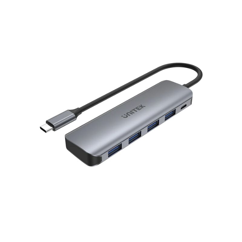 Hub USB C UNITEK uHUB P5 4 Cổng USB A 5Gbps (Có Nguồn Phụ 10W)