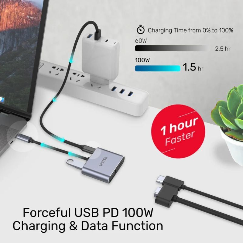 hub-usb-c-unitek-uhub-q4-lite-4-in-1-dual-display-4k-60hz-pd-100w