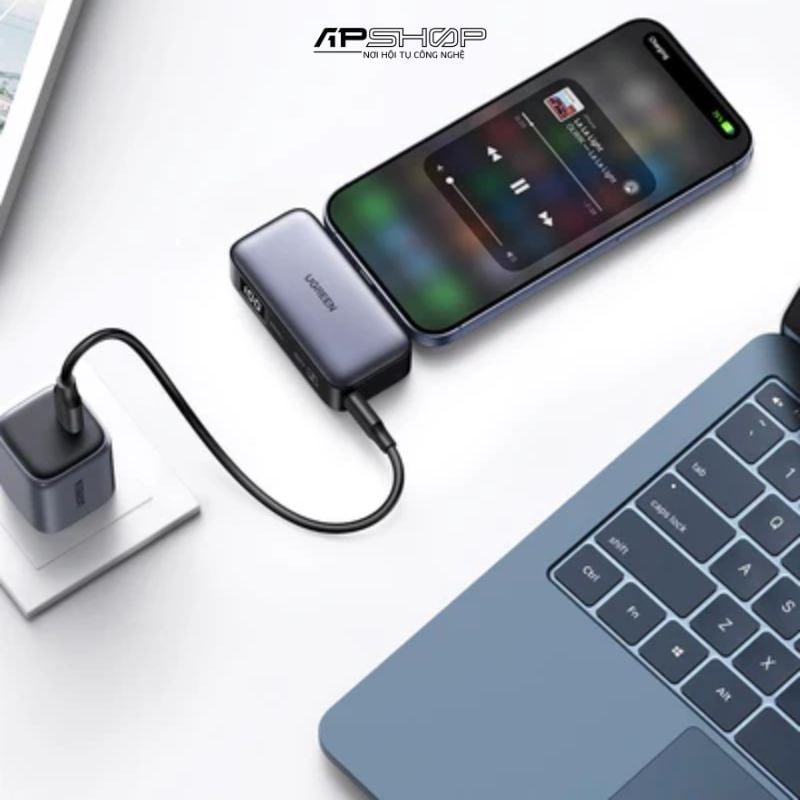 Sạc dự phòng UGREEN 5000mAh có cáp USB C PB503