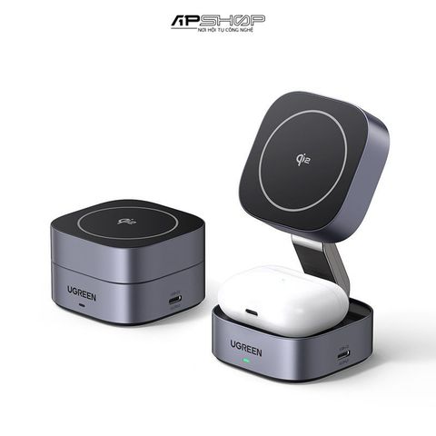 Sạc không dây UGREEN 2 in 1 W702