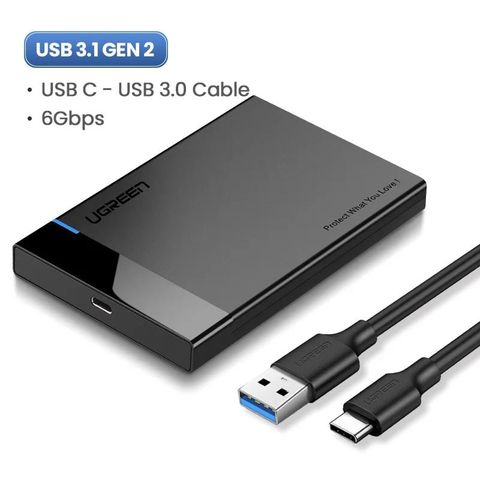 Box Ổ Cứng 2,5″ SATA HDD – SSD USB 3.0 Ugreen 30848
