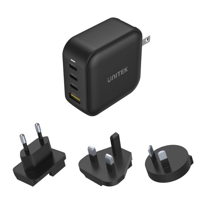 Củ Sạc GaN Unitek P1112ABK 4 Cổng 100W PD & QC 3.0