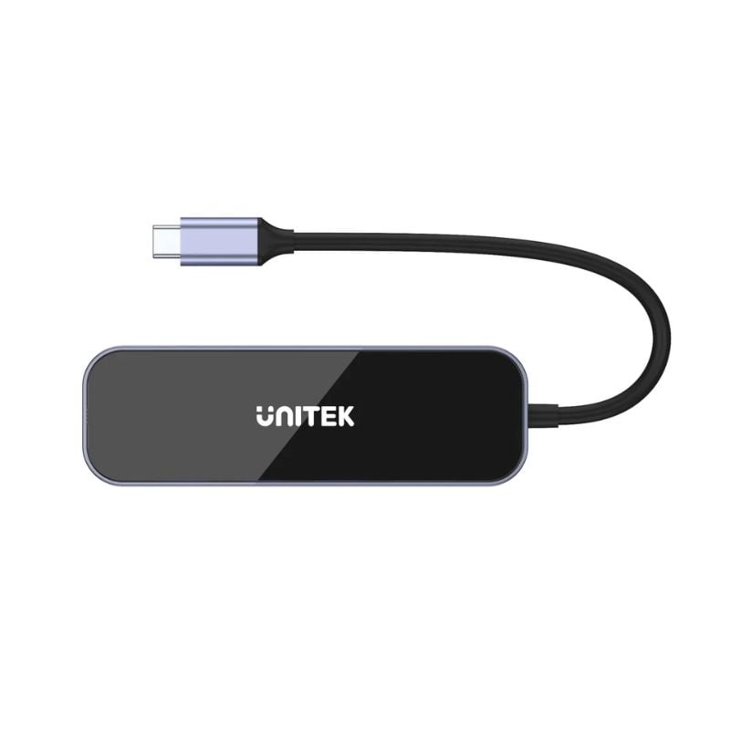 Hub USB C UNITEK uHUB H6 Gloss 6 in 1 (HDMI 4K 60Hz + LAN Gigabit + PD 100W)