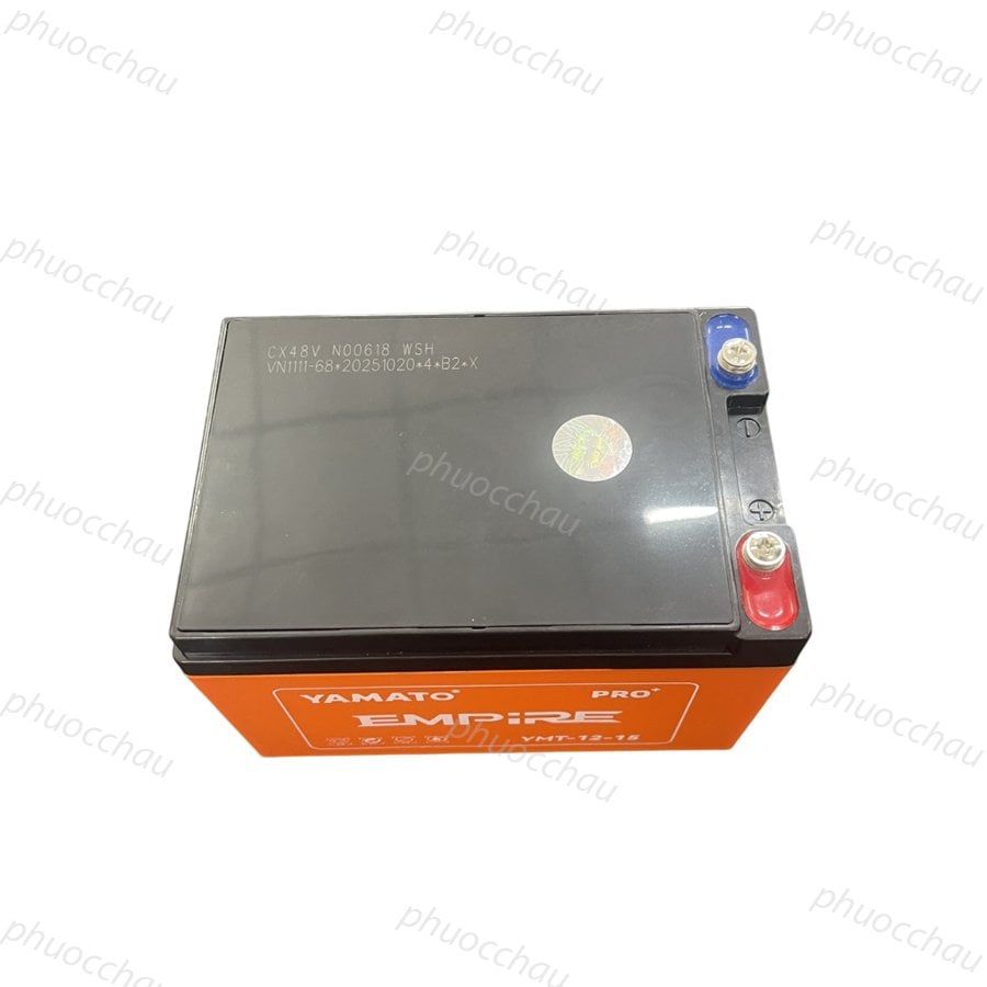 Ắc Quy Xe Đạp Điện YAMATO YMT-12-15 12V-15AH, acquy dùng cho Loa Kéo, Năng Lượng Mặt Trời