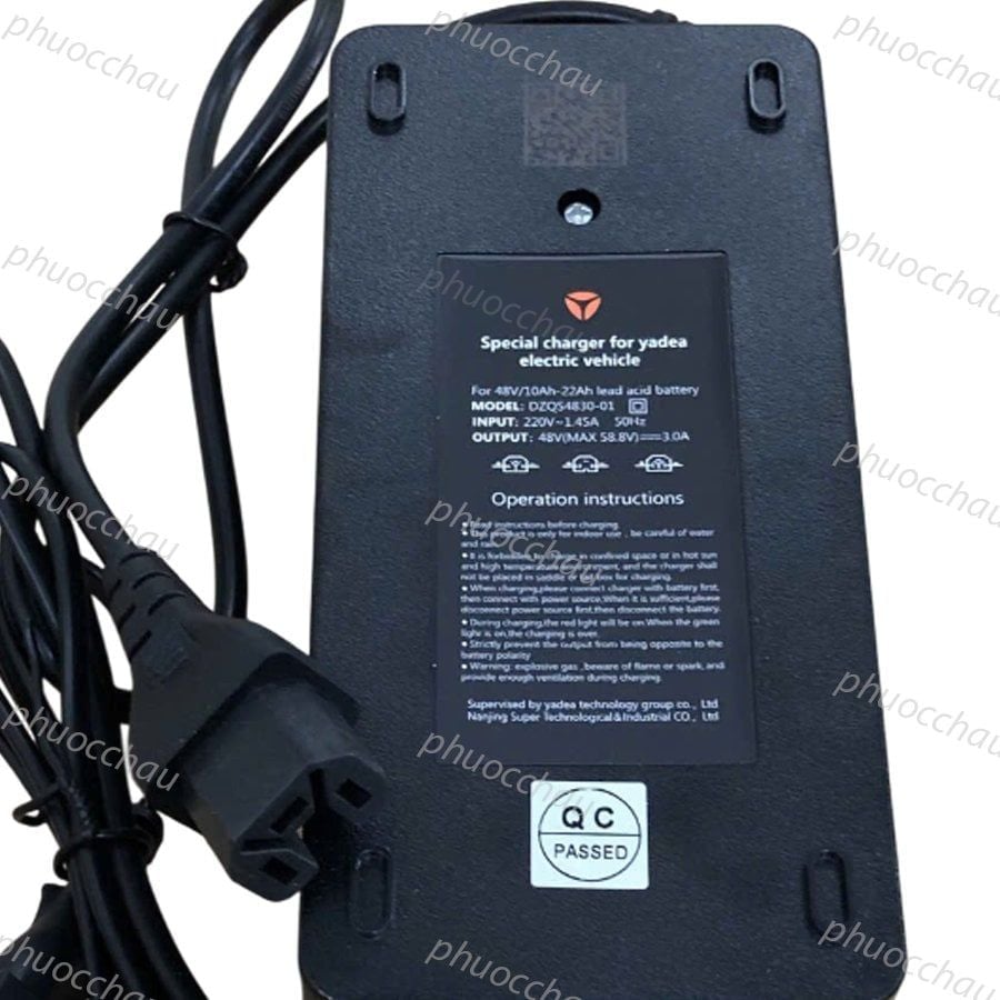 Sạc Xe Điện Yadea 48V-3A - Phụ Kiện Chính Hãng Cho Xe Điện Yadea