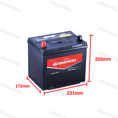 Ắc Quy Daewoo 55D23L/R 12V 60AH