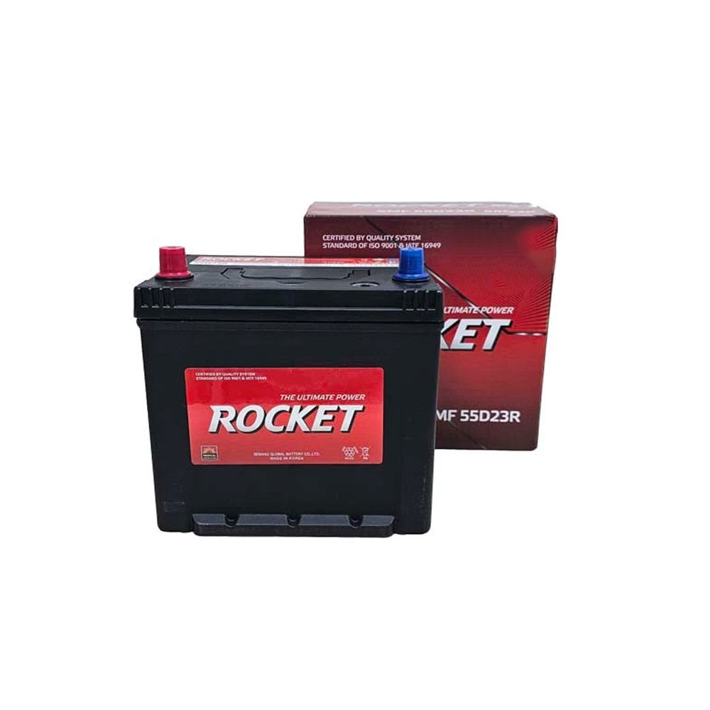 Ắc quy Rocket SMF 55D23R chính hãng - bình thay thế cho Daewoo Lanos